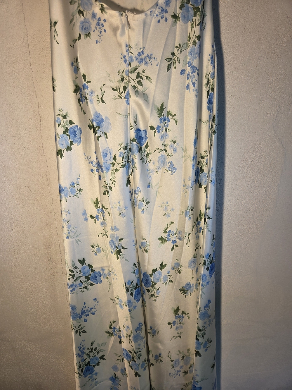 Altard State Blue Floral Satin Maxi Dress Women's S Cowl Neck Slip - Picture 8 of 8